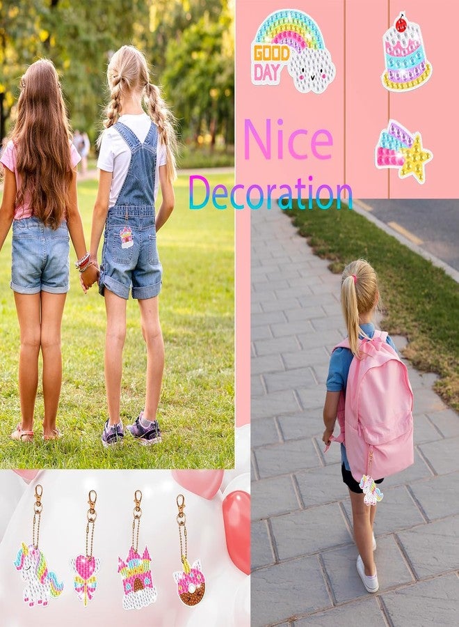 ستوريو مجموعة ستوريو لصنع سلاسل مفاتيح مرصعة بالجواهر للبنات | اصنعي سلاسل مفاتيحك الخاصة باستخدام ملصقات الأحجار الكريمة | لعبة فنية وحرفية ممتعة للأطفال | هدية للبنات من عمر 5 سنوات فما فوق - Image 2